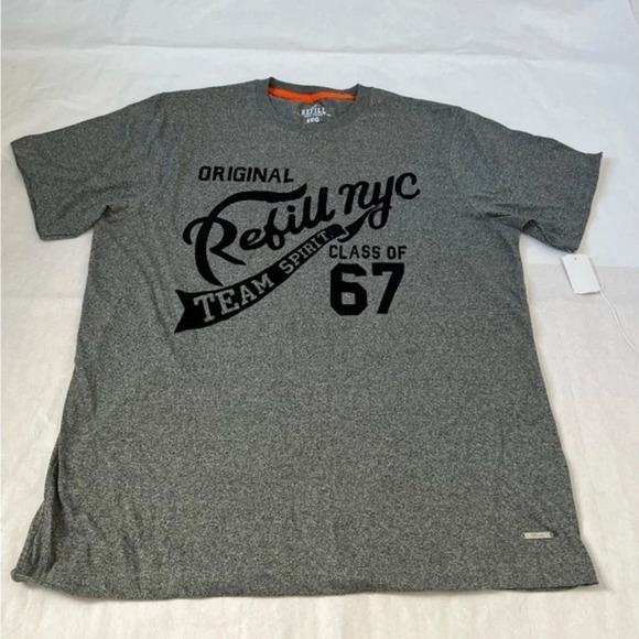 Refill New York T-Shirt  Cotton Blend Gray - Picture 1 of 6